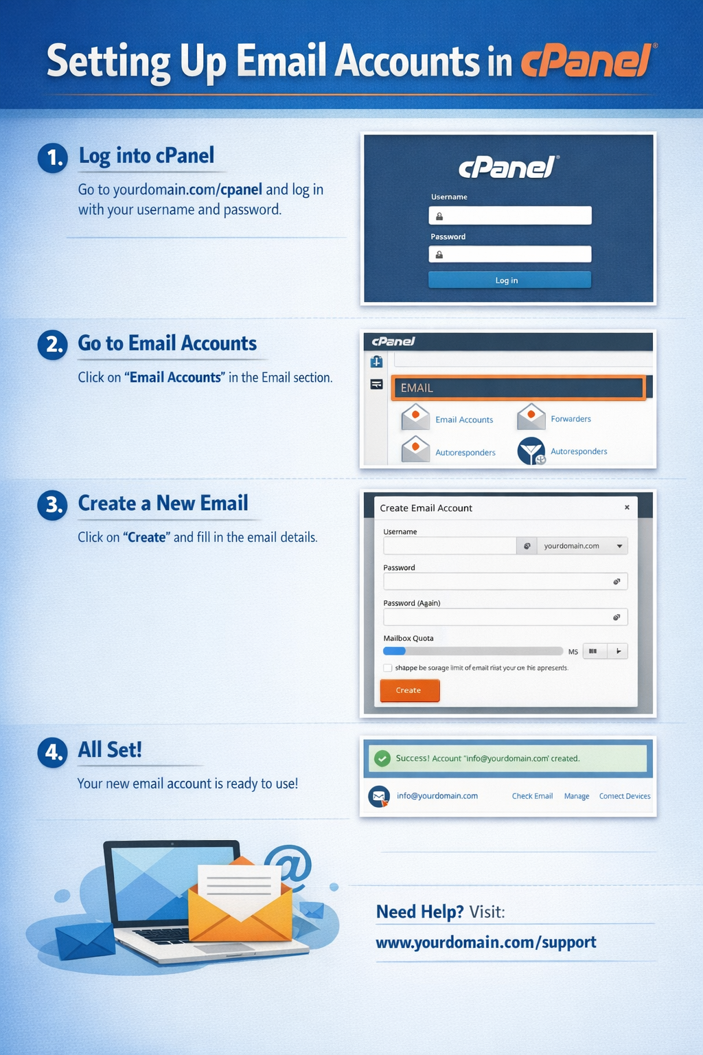 Landscape image of a cozy coffee shop table featuring a propped-up tablet displaying an abstract webmail inbox with simple envelope icons and placeholders in soft greens and whites. Warm ambient lighting creates a relaxed lifestyle vibe, with focus on the screen and no people or clutter.