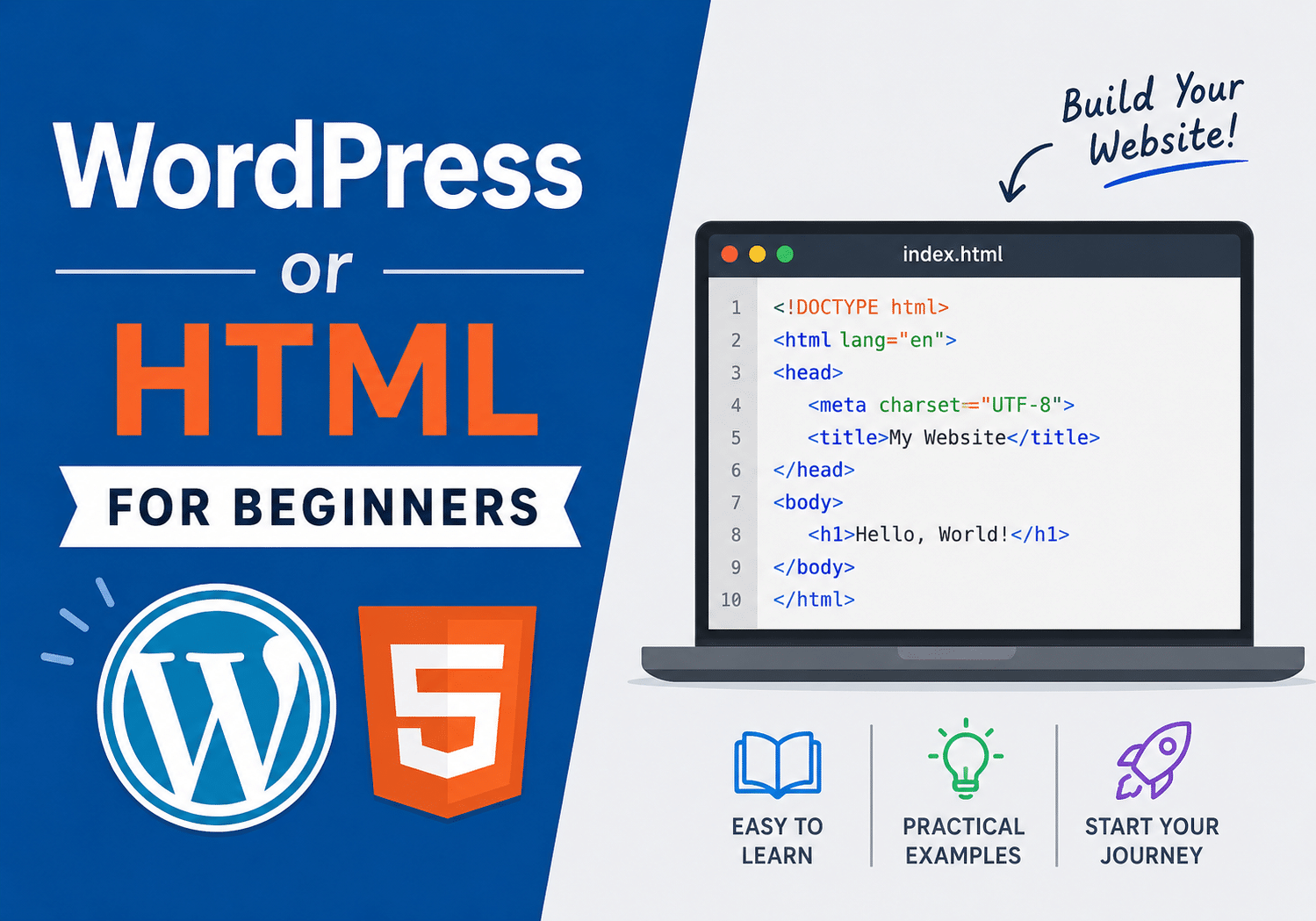 WordPress or HTML for Beginners: Which Should You Start With?